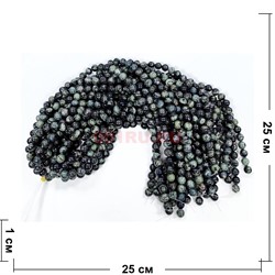 Яшма камбаба 10 мм натуральный минерал нитка 36-38 бусин - фото 224210