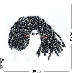 Яшма камбаба 8 мм натуральный минерал нитка 46-48 бусин - фото 224212