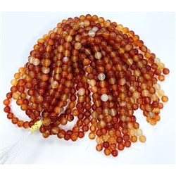 Сердолик градиент цветов 10 мм нитка 36-38 бусин - фото 224240