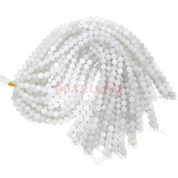 Белый кварц 8 мм нитка 46-48 бусин - фото 224250