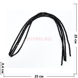 Желтый обсидиан 4 мм натуральный минерал нитка 70-75 бусин - фото 224263