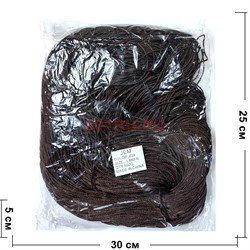 Нитка 1 мм из греческого шелка 400-500 м цвет коричневый 500 гр (Color 63#) - фото 224301