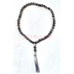 Четки 50 бусин 10 мм из серого агата - фото 224328