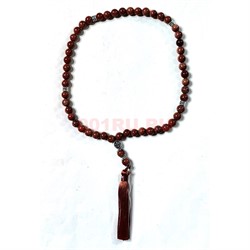 Четки 50 бусин 10 мм из коричневого авантюрина - фото 224330