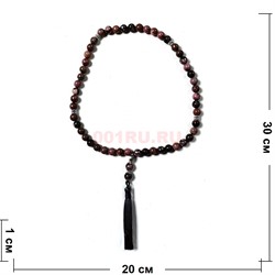 Четки 50 бусин 10 мм из родонита - фото 224335