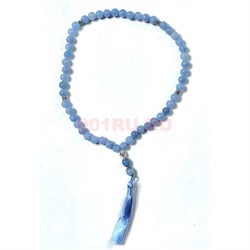 Четки 50 бусин 10 мм из аквамарина - фото 224338