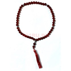 Четки 50 бусин 10 мм из сердолика - фото 224342