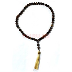 Четки 50 бусин 10 мм из тигрового глаза - фото 224344