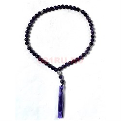 Четки 50 бусин 10 мм из аметиста - фото 224352