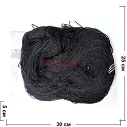 Нитка 2 мм из греческого шелка 350-400 м цвет черный 500 гр (Color 51#) - фото 224366