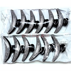 Заколка (RV-7608) краб со стразами 12 шт/упаковка - фото 224376