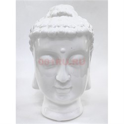 Статуэтка Голова Будды цвет белый 18 см высота - фото 224378