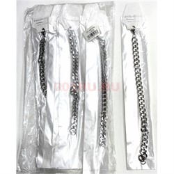 Браслет мужской 22 см (BR-576) металлический 10 мм ширина 12 шт/упаковка - фото 224384