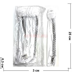 Браслет мужской 23 см (BR-577) металлический 12 мм ширина 12 шт/упаковка - фото 224387