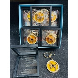 Брелок с карабином (B-65) Лошадка со стразами в органайзере 12 шт/упаковка - фото 224410