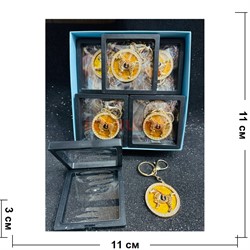 Брелок с карабином (B-65) Лошадка со стразами в органайзере 12 шт/упаковка - фото 224411