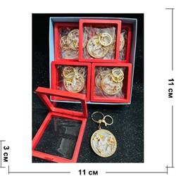 Брелок с карабином (B-67) Лошадка со стразами в органайзере 12 шт/упаковка - фото 224415