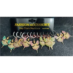 Брелок металлический (KY-B104) дюймовочка со стразами 12 штук/упаковка - фото 224434