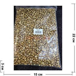 Буквы для браслетов (HR-752E) золотой цвет 500гр - фото 224456