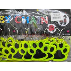 Брелок светоотражающий (HR-D7-9B) кошачья лапка 120 шт/упаковка - фото 224465