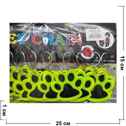 Брелок светоотражающий (HR-D7-9B) кошачья лапка 120 шт/упаковка - фото 224466