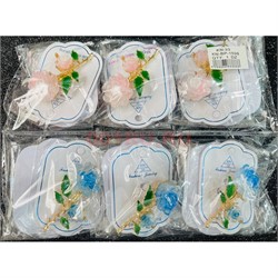 Брошь (BP-1598) металлическая Роза со стразами 12 шт/упаковка - фото 224471