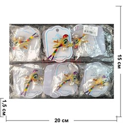 Брошь (B-7) металлическая Птичка со стразами 12 шт/упаковка - фото 224477