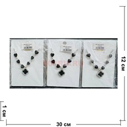 Подвеска колье (BS-B559) сердца и четырехлистник 12 шт/упаковка - фото 224508
