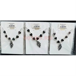 Подвеска колье (BS-B559) сердца и листок 12 шт/упаковка - фото 224513