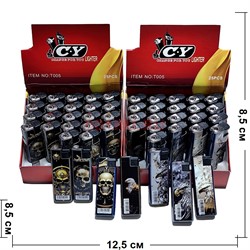 Зажигалка газовая «рисунки T005» турбированная 25 шт/упаковка - фото 224555