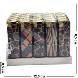 Зажигалка газовая «кожа змеи крокодила» турбированная 25 шт/упаковка - фото 224557