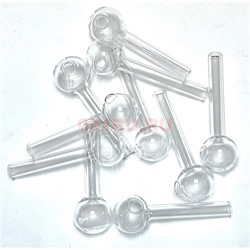 Трубка курительная стеклянная 8,5 см длина 25 мм диаметр (Китай) - фото 224585