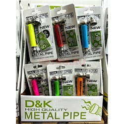 Трубка курительная D&K цветная «пластик и металл» - фото 224600