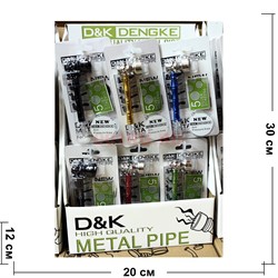 Трубка курительная D&K металл цветная «бамбук и череп» - фото 224615