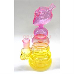 Бонг стеклянный Alien и Череп 18 см высота - фото 224641