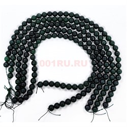 Зеленый кварц 10 мм натуральный минерал нитка 36-38 бусин - фото 224657
