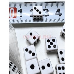 Кубики игральные 7 мм черно-белые 500 шт/упаковка - фото 224660