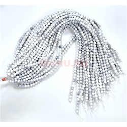 Нитка бусин 6 мм из белого кахолонга 59 бусин - фото 224671