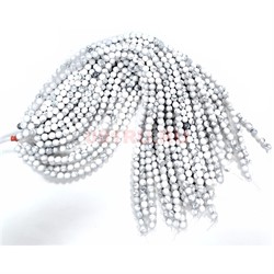 Нитка бусин 8 мм из белого кахолонга 48 бусин - фото 224673