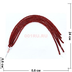 Нитка бусин 6 мм из сердолика 60-65 бусин - фото 224695