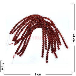 Нитка бусин 10 мм из сердолика 38 бусин - фото 224697