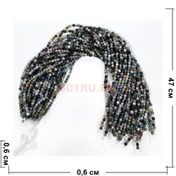 Нитка бусин 6 мм из зеленой яшмы 69 шт - фото 224717