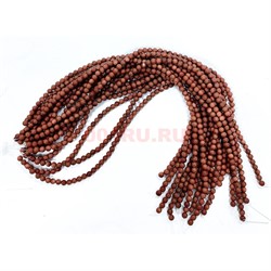 Нитка бусин 6 мм из коричневого авантюрина круглые 69 шт - фото 224726