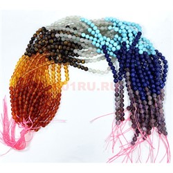 Нитка бусин 6 мм микс минералов 60-65 бусин - фото 224734