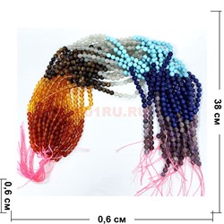 Нитка бусин 6 мм микс минералов 60-65 бусин - фото 224735