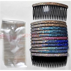 Гребешок для волос (JK-254) со стразами 12 шт/упаковка - фото 224775