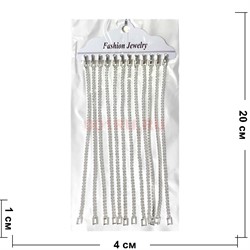 Браслет металлический (BR-2269) тонкий со стразами цвет металл 12 шт/упаковка - фото 224802