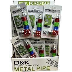 Трубка "кубики" с коротким мундштуком + 5 сеточек - фото 224818