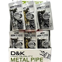 Трубка курительная металлическая «черепа» - фото 224822