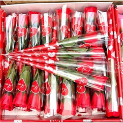 Роза красная (2641) с ароматом 33 см 36 шт/упаковка - фото 224841